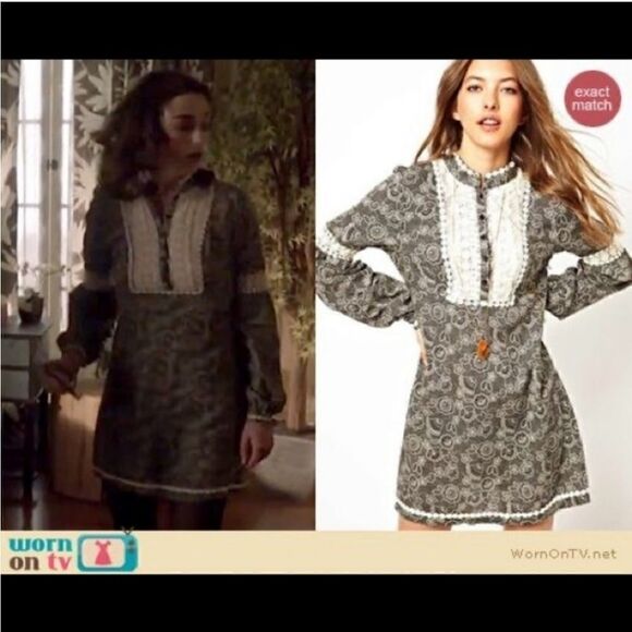 Free People Tribal Grunge Paisley Dress - Picture 1 of 6